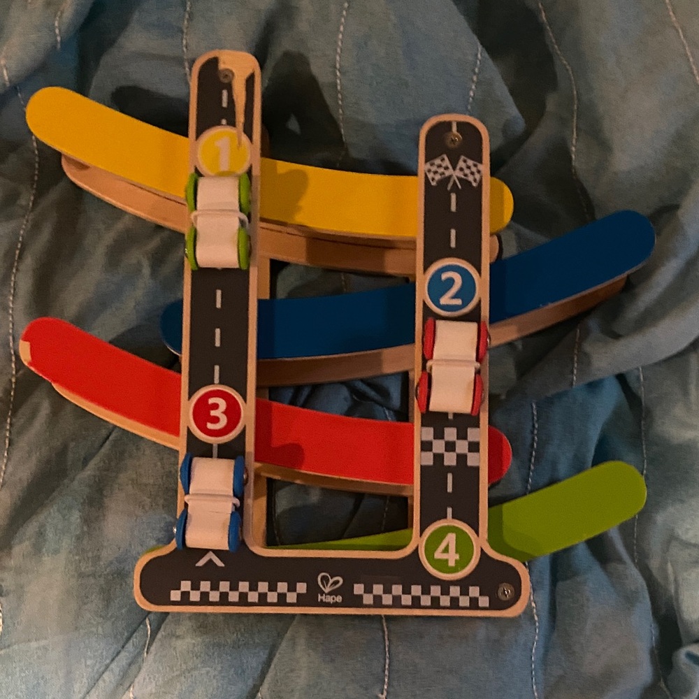 Wooden Race Track Toy - Multicolor